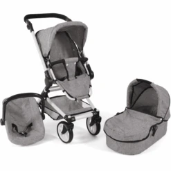 BAYER CHIC 2000 Kombipuppenwagen Fides 3 In 1 Grau