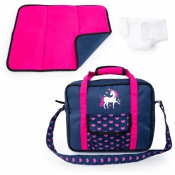 Bayer Design Pflegetasche Blau, Mit Einhorn