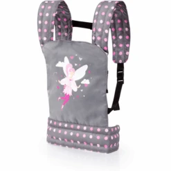 Bayer Design Puppen-Tragegurt, Grau/rosa, Mit Punkten Und Fee