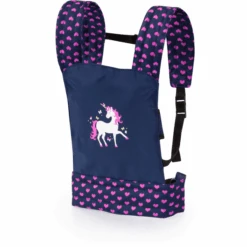Bayer Design Puppen-Tragegurtblau, Mit Einhorn