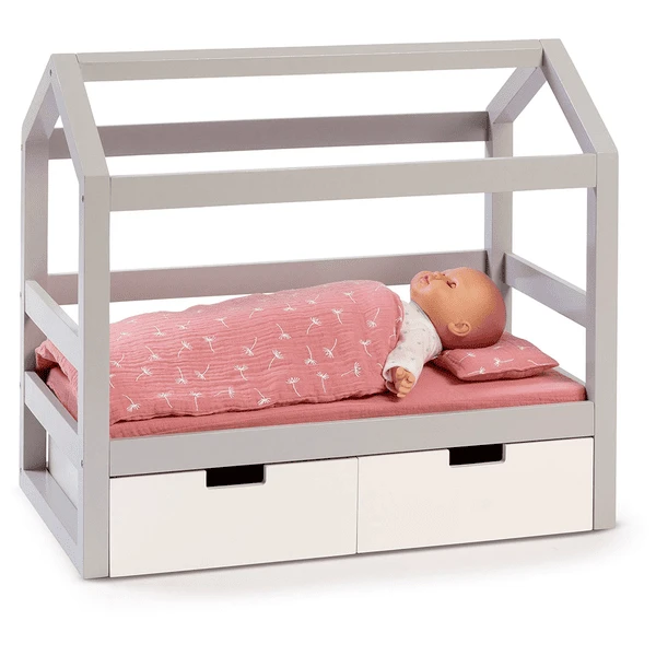 MUSTERKIND® Puppen-Hausbett Viola Grau/weiß 3 MUSTERKIND® Puppen-Hausbett Viola Grau/weiß