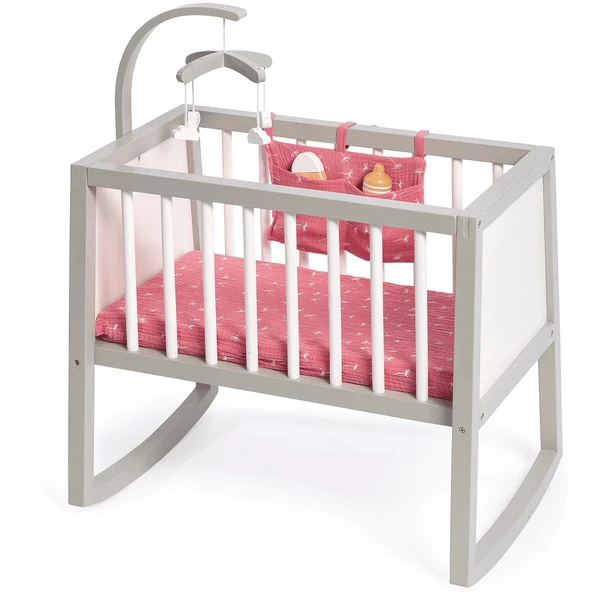 MUSTERKIND® Puppenwiege Viola Grau/weiß/altrosa 3 MUSTERKIND® Puppenwiege Viola Grau/weiß/altrosa