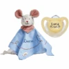 Schnullireich Geschenkset Käthe Kruse Schmusetuch Mit Namen Maus + NUK Namensschnuller (0-6 Mon) Blau -Puppenwelt Verkauf schnullireich geschenkset kaethe kruse schmusetuch mit namen maus nuk namensschnuller 0 6 mon blau a405722